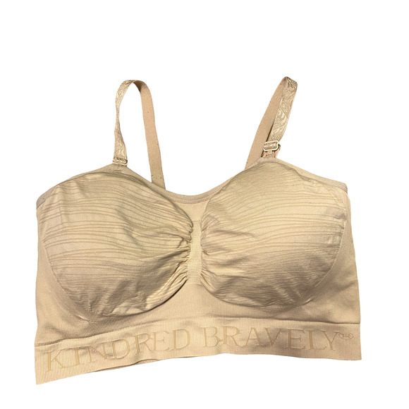 KINDRED BRAVELY XL Nursing Bras Pumping (set of 2) Beige Tan Soft Feeding - Picture 3 of 14